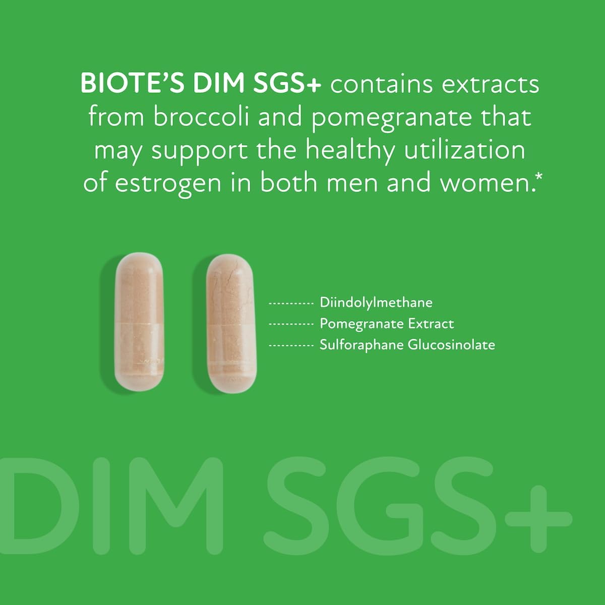 Biote DIM SGS+ – Hormone & Detox Support, 60 Capsules