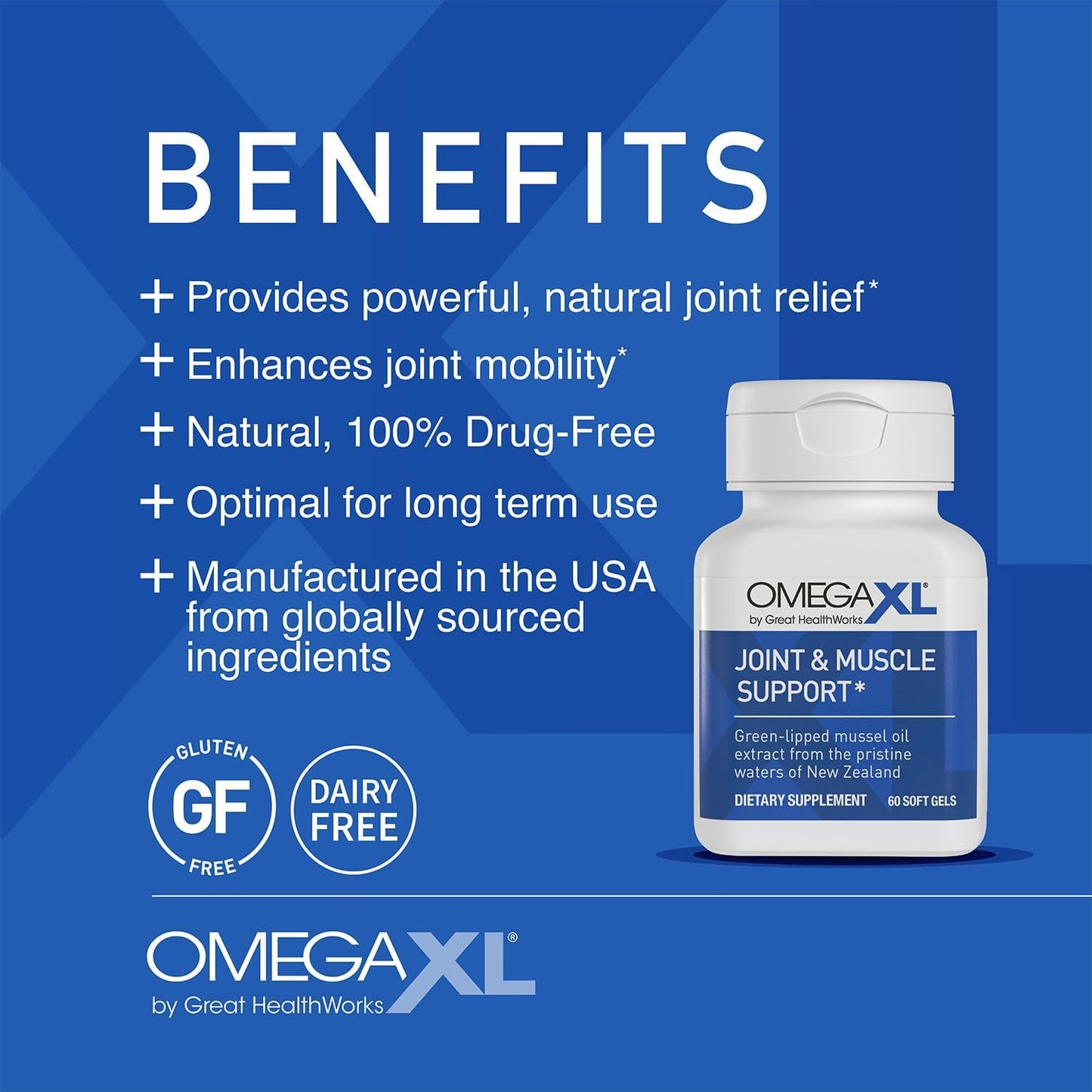 OmegaXL Joint Support – 120 Softgels (Green-Lipped Mussel Oil)