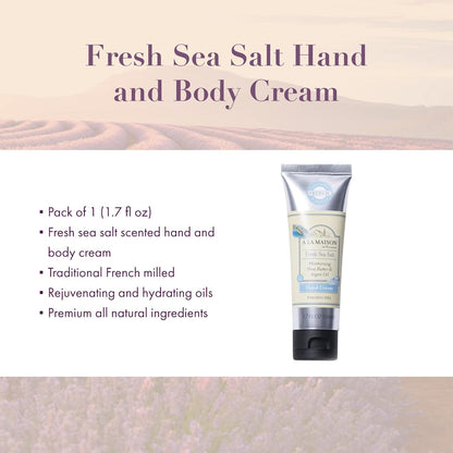 A LA MAISON Fresh Sea Salt Moisturizing Hand Cream – With Argan Oil & Shea Butter