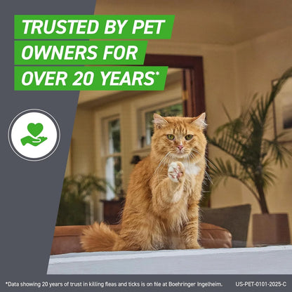FRONTLINE Plus Flea & Tick Treatment for Cats Over 1.5 lbs | 6-Month Supply (6 Treatments)