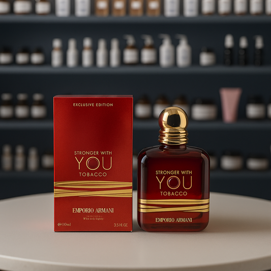 Emporio Armani Stronger With You Tobacco Eau de Parfum for Men – Warm & Spicy Oriental Woody (3.4 fl oz / 100 ml)