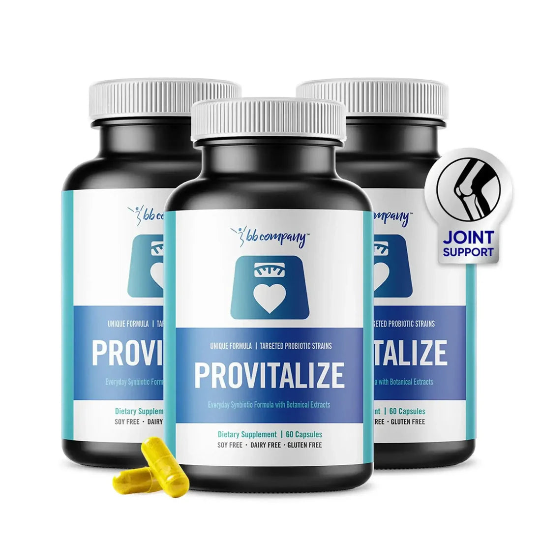 BB Company Provitalize Probiotics for Women Digestive Health, Menopause, Joint Support 60 Capsules