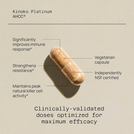 Quality of Life Premium Kinoko Platinum AHCC Herbal Supplement 60 Vegicaps
