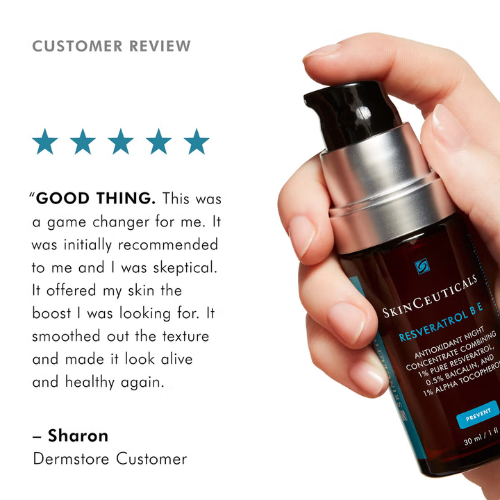 SkinCeuticals Resveratrol B E Night Serum 1oz – Antioxidant Night Concentrate