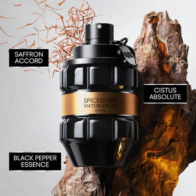 Viktor&Rolf Spicebomb Extreme Eau de Cologne for Men – Bold & Fiery Oriental Spicy (90 ml / 3.4 fl oz)