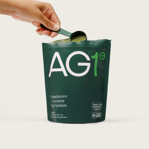 AG1® Greens Superfood Powder – 75 Nutrients | Multivitamin + Probiotics | Gut & Immune Support | Vegan & Keto | 360g Refill Pouch