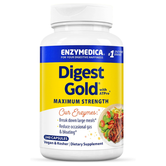 Enzymedica Digest Gold + ATPro – 240 Capsules (Max Strength)