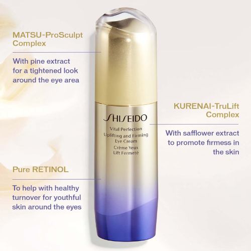 Shiseido Vital Perfection Uplifting Firming Eye Cream – Anti-Aging, Lifting & Smoothing – 15 ml (0.52 oz)