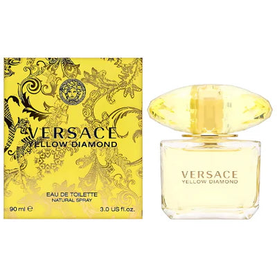 Versace Yellow Diamond Eau de Toilette for Women – Bright & Sparkling Floral Citrus (3.0 oz / 90 ml)